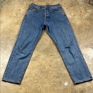 Vintage 90’s Calvin Klein Button Fly High Rise Loose Fit Jeans
Size: 9